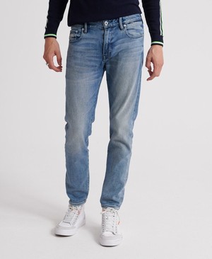 Superdry Tyler Slim Flex Férfi Farmer Barna/Kék | MSVDA8039